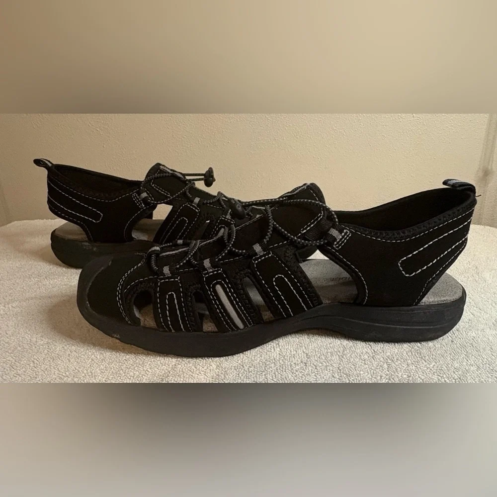 Adventuridge Trekking Black Sport Water Adventure Hiking Trail Sandal Men's 9
